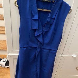 Tahari Blue Silk Dress Size 10